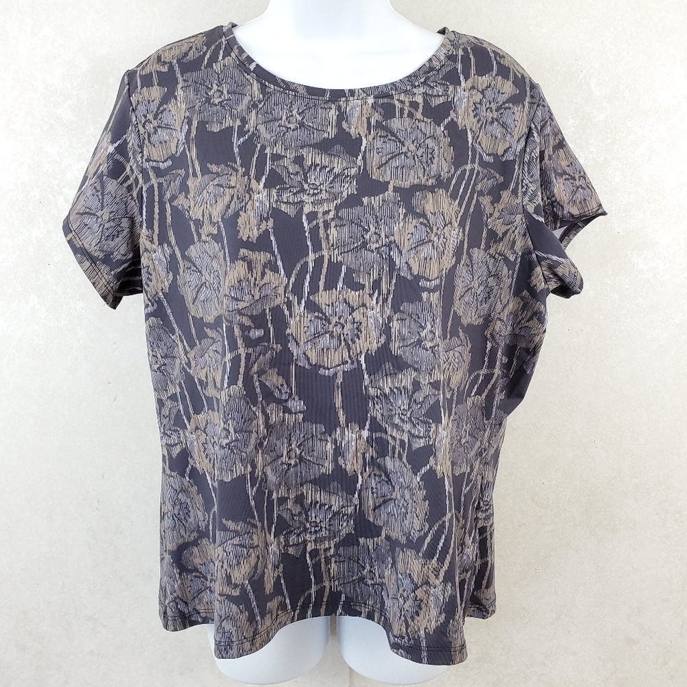 Covington Floral Short Sleeve Top XL